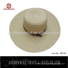 Personalizado 2015 Moda Mujer Chica Floppy Derby Sombrero Amplio Ancho Brim Verano Playa Sombrero De Paja Sombrero